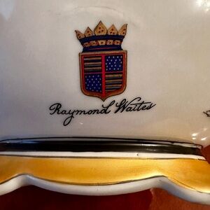 Raymond Waites Gold and White Decorative Accent